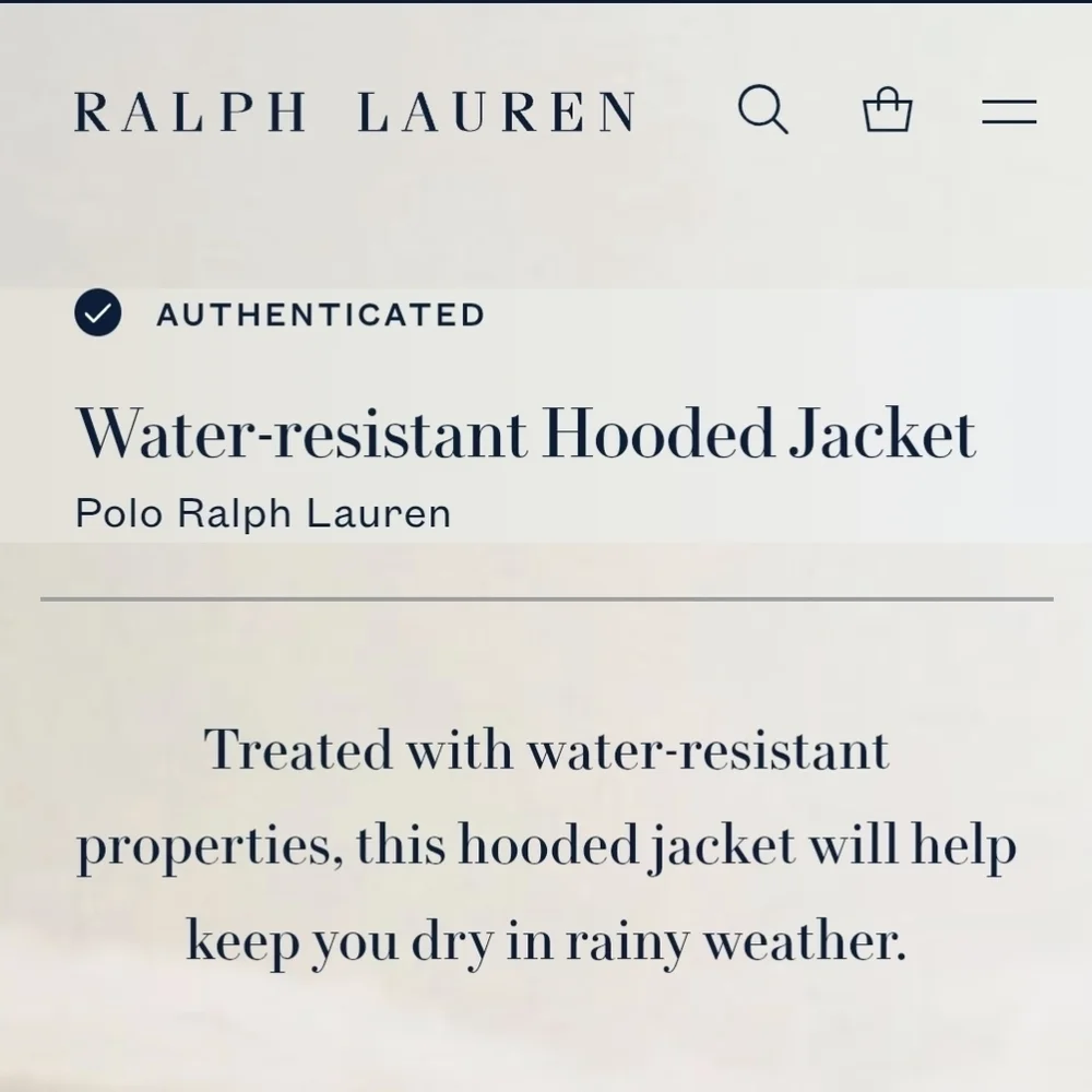 Polo RALPH LAUREN Lightweight Waterproof Seam-Sealed Hood Jacket Blue